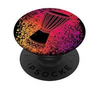 Cool djembé Art Un Tambour Africain pour Fier Batteur Djembé PopSockets PopGrip Adhésif