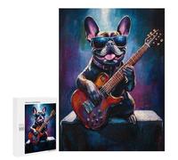 Cool Dog Playing Guitar Art Print-1 Puzzle 1000 Pièces Educa Jouet en Bois Cadeau Unique Décoration Intérieure Jeu Éducatif Challenge Toy Adultes Et Enfants À Partir De 14 Ans 500 PCS