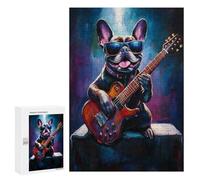 Cool Dog Playing Guitar Art Print-1 Puzzle 1000 Pièces Educa Jouet en Bois Cadeau Unique Décoration Intérieure Jeu Éducatif Challenge Toy Adultes Et Enfants À Partir De 14 Ans 300 PCS