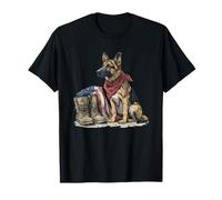 Cool Dog with America Vêtements pour Homme et Femme T-Shirt