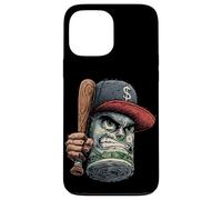 Cool Dollar Bill Guy avec Casquette et Costume de Baseball Coque pour iPhone 13 Pro Max