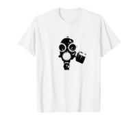 Cool Doomsday Apocalypse Masque à gaz Armageddon T-Shirt Graphique avec Valeur, Homme, Blanc, S