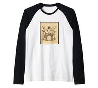 Cool Drummer Player Lunettes de soleil Musiciens Band Graphic Manche Raglan