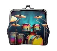 Cool Drums Ensemble de porte-monnaie compact avec pochette étanche 11,5 x 10,5 cm