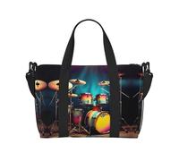 Cool Drums Ensemble de sacs de sport pour voyage - Sacs de voyage légers pour articles personnels, sacs de sport pour homme et femme, noir, One Size