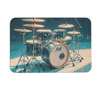 Cool Drums Ensemble de tapis de bain Diatomée absorbant l'humidité et la saleté, paillasson avec dos en caoutchouc antidérapant, tapis de sol pour salle de bain, baignoire, douche, évier