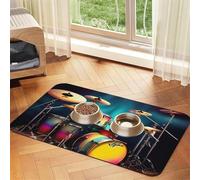 Cool Drums Ensemble de tapis de nourriture pour animaux de compagnie absorbants et antidérapants en cuir synthétique avec fond en caoutchouc