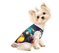 Cool Drums Ensemble de vêtements imprimés pour chiens de petite taille, T-shirts respirants pour chiots, chatons, chiens et chats