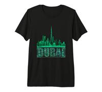 Cool Dubai Night Skyline Futuriste City Lights Voyage Lover T-Shirt Haut de Gamme