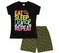 Cool Eat Sleep Dance Rainbow Pyjama court pour fille, Noir , 13 ans