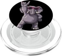 Cool Elephant Rock Hand Sign Punk Wildlife Mascotte Graphic PopSockets PopGrip pour MagSafe
