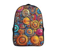 cool engrenages colorés imprimé 3d sac à dos 12 ans et plus fashion décontracté art en couleur sac à dos imperméable homme femme 3d école sacs 2 compartiment-16,pour l'école les voyages les affaires