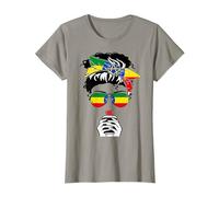 Cool Ethiopian Coffee Mama Mom Girl Aunt Ethiopie Flag Print T-Shirt