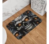 Cool Evil - Paillasson de bienvenue antidérapant, absorbant, doux, lavable, tapis moderne pour cuisine, chambre à coucher, salle de bain, décoration élégante, 40,6 x 61 cm