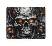 Cool Evil Tapis de souris de jeu avec bords cousus, confortable avec base en caoutchouc antidérapant, lavable, accessoires de bureau pour ordinateur portable, bureau 20,1 x 24,1 cm