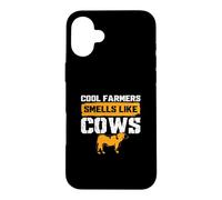Cool Farmers Sent comme des Vaches Un éleveur de bétail laitier Coque pour iPhone 16 Plus