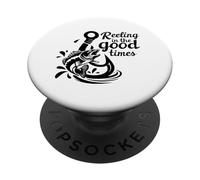 Cool Fisherman - Reeling In Good Times Amateur de pêche au bar PopSockets PopGrip Adhésif