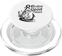Cool Fisherman - Reeling In Good Times Amateur de pêche au bar PopSockets PopGrip pour MagSafe