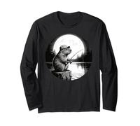 Cool Fishing Fisherman Capybara Rodents, Capybara Fishing Manche Longue