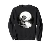 Cool Fishing Fisherman Capybara Rodents, Capybara Fishing Sweatshirt