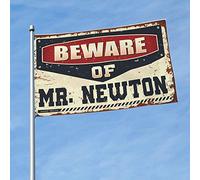 Cool Flags Room Guys Beware Of Mr. Newton Drapeau de jardin Règles drôles de grotte (60 x 90 cm)