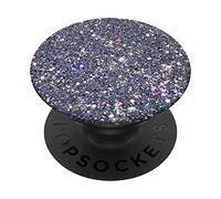 Cool Fond Gris Foncé Argent Fin Motif Chic PopSockets PopGrip Interchangeable