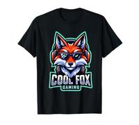 Cool Fox Gaming Renard Casque Lunettes T-Shirt