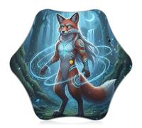 Cool Fox Parapluie pour enfants avec bouton poussoir, léger et coupe-vent, bande de sécurité réfléchissante