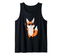 Cool Fox Rock Hand Sign Lunettes de Soleil Motif Animal et Rouleau Débardeur
