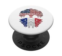 Cool France Victory Day cultivé aux États-Unis avec Arbre à Racines françaises PopSockets PopGrip Adhésif