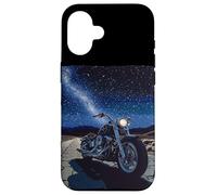 Cool Freeway avec Moto pour Les Amateurs de Nuit et d'étoiles Coque pour iPhone 16