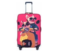 Cool French Bulldog No.145 Housse de protection élastique pour valise 45,7 à 81,3 cm, Noir/blanc, Large