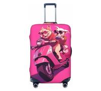 Cool French Bulldog No.149 Housses de bagages de voyage élastiques pour valises de protection pour bagages de 45 à 32 cm, Noir, Mediano
