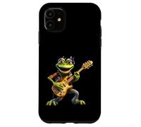 Cool Frog Bass Player Rocker Musicien Basse électrique Coque pour iPhone 11
