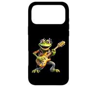 Cool Frog Bass Player Rocker Musicien Basse électrique Coque pour iPhone 17 Pro Max