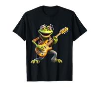Cool Frog Bass Player Rocker Musicien Basse électrique T-Shirt