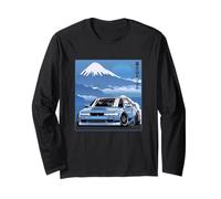 Cool Fujiyama Japan JDM Car Vehicle Theme Drift Motor Race Manche Longue