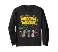 Cool Funny Cats Wars Cartoon Anime Illustration Graphic Manche Longue