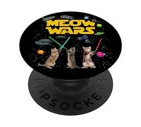 Cool Funny Cats Wars Cartoon Anime Illustration Graphic PopSockets PopGrip Adhésif