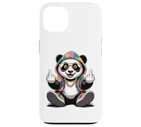 Cool & Funny Panda Design Humour Doigt d'honneur Coque pour iPhone 13