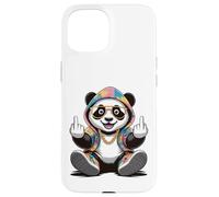 Cool & Funny Panda Design Humour Doigt d'honneur Coque pour iPhone 15