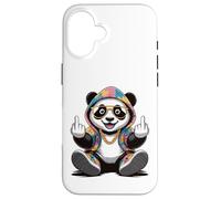 Cool & Funny Panda Design Humour Doigt d'honneur Coque pour iPhone 16