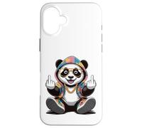 Cool & Funny Panda Design Humour Doigt d'honneur Coque pour iPhone 16 Plus