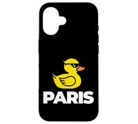 Cool Funny Paris France Canard Jaune Dessin animé Mode Graphique Coque pour iPhone 16