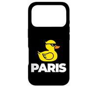 Cool Funny Paris France Canard Jaune Dessin animé Mode Graphique Coque pour iPhone 17 Pro