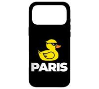 Cool Funny Paris France Canard Jaune Dessin animé Mode Graphique Coque pour iPhone 17 Pro Max