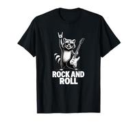 Cool Funny Rock & Roll Raccoon Cartoon Graphic Designs T-Shirt