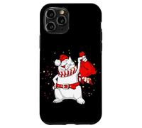 Cool Funny Santa Claus Cat with Christmas Bag Graphic Design Coque pour iPhone 11 Pro