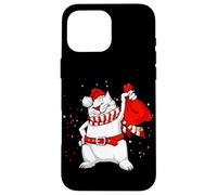 Cool Funny Santa Claus Cat with Christmas Bag Graphic Design Coque pour iPhone 16 Pro Max