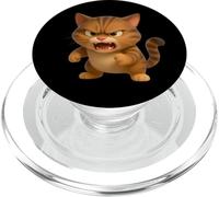Cool Funny Wild Fury Cat Illustration Graphic Designs PopSockets PopGrip pour MagSafe